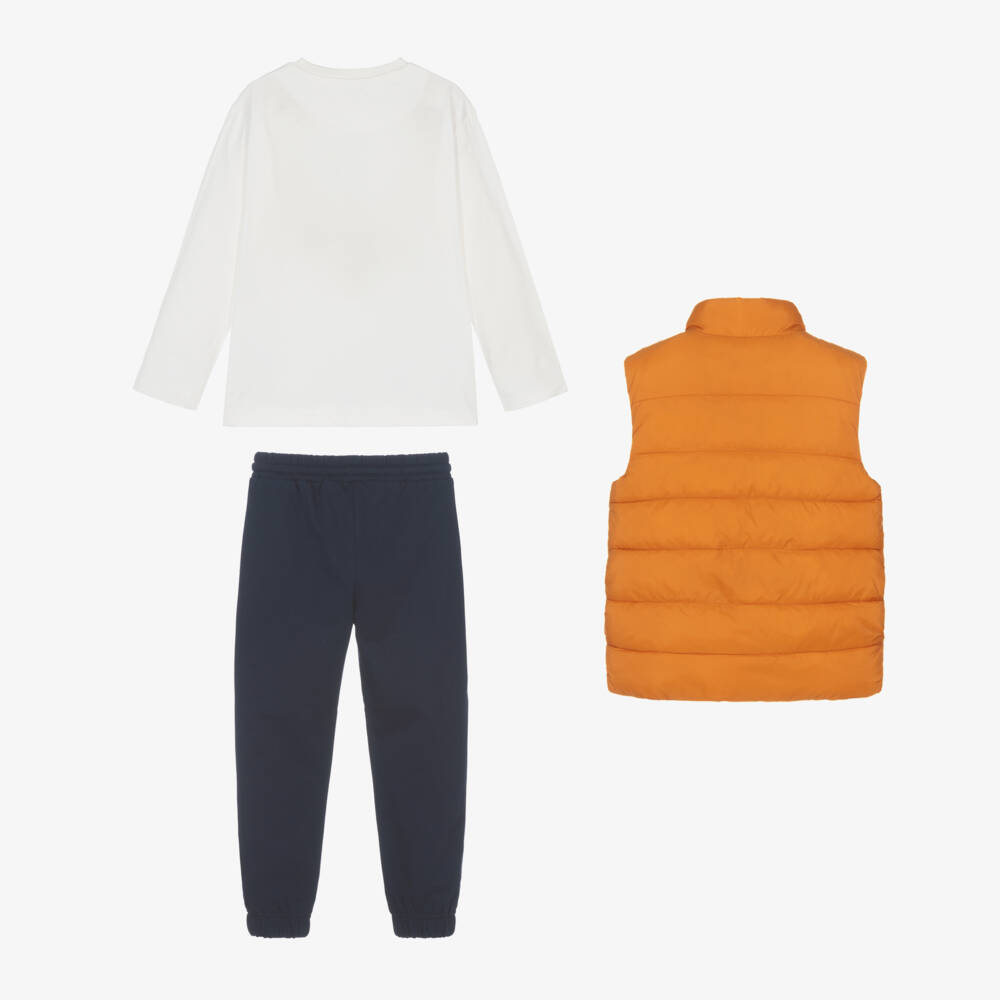 Mayoral-Boys Orange Trousers Outfit Set | Childrensalon Outlet