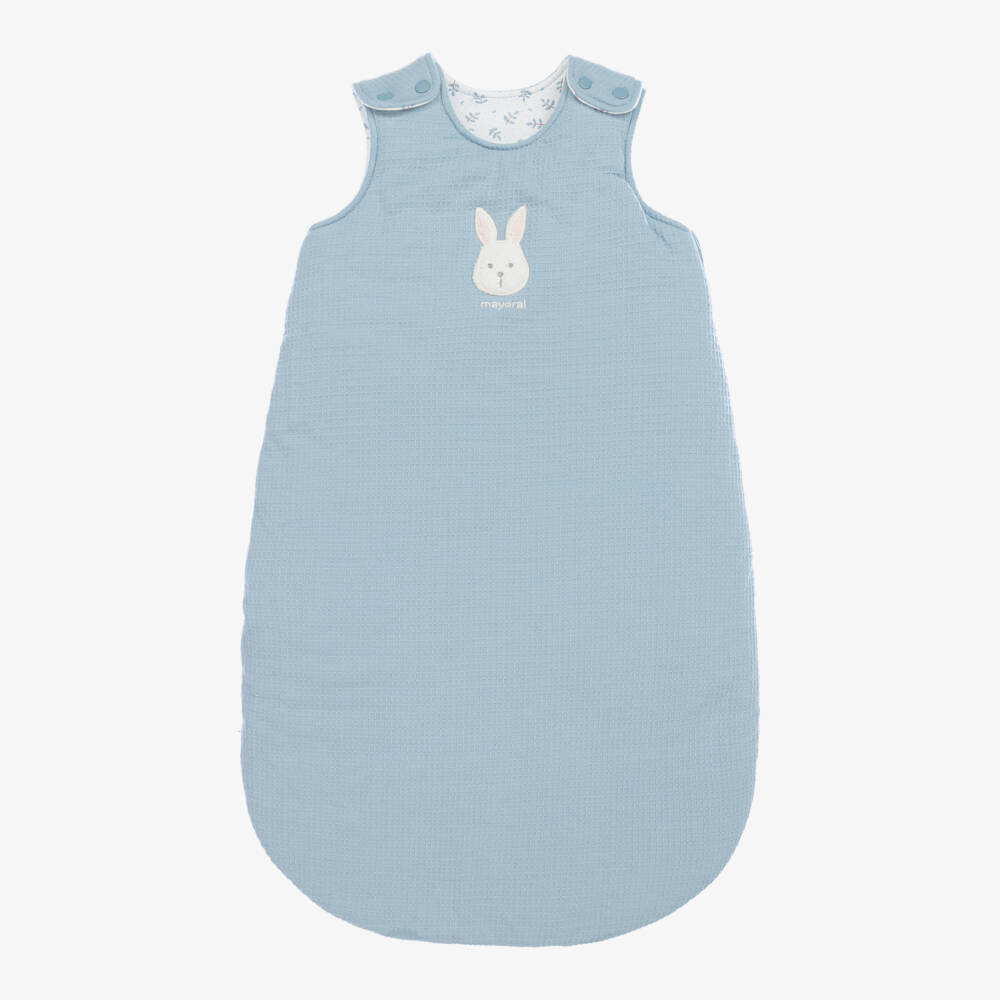 Mayoral Newborn-Boys Pale Blue Bunny Sleep Bag | Childrensalon Outlet