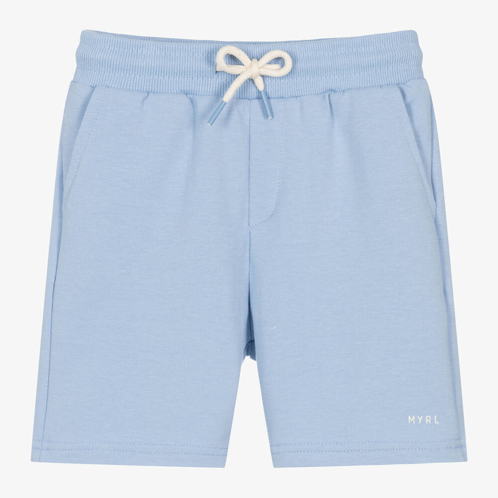 Light blue cotton shorts cheap