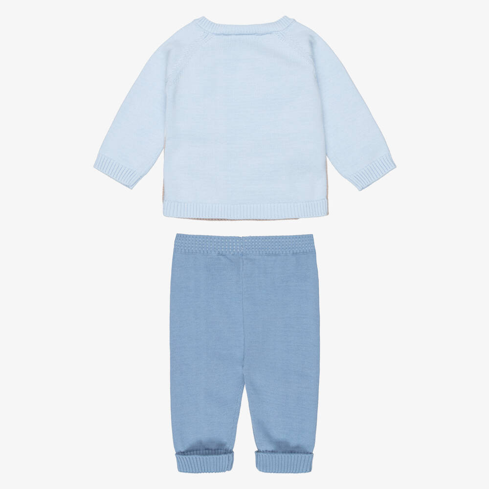 Mayoral Newborn-Boys Pale Blue Knitted Set | Childrensalon Outlet