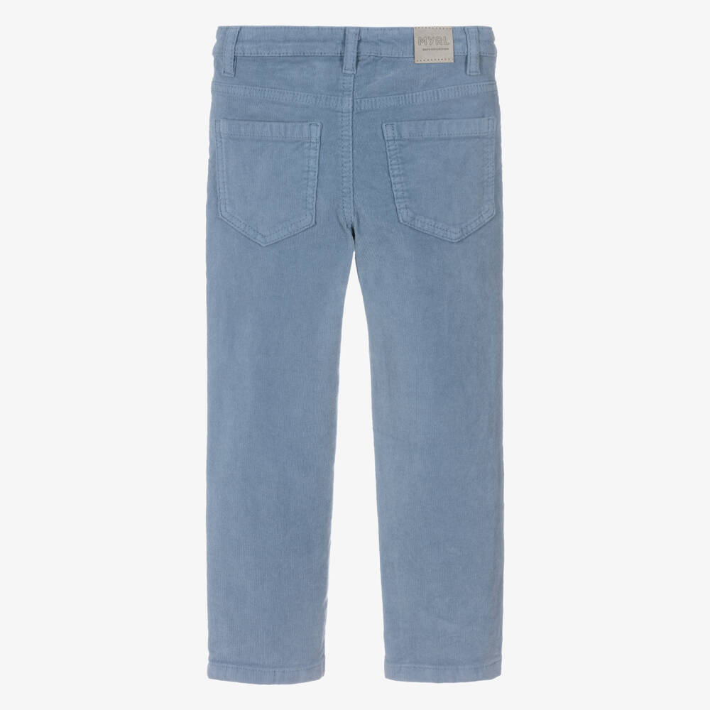 Mayoral-Boys Pale Blue Needlecord Trousers | Childrensalon Outlet