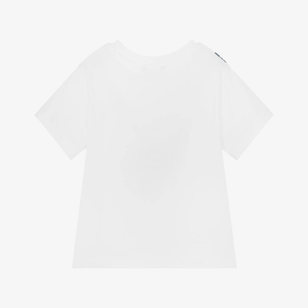 Mayoral-Boys Playful Cotton Tee in White | Childrensalon Outlet