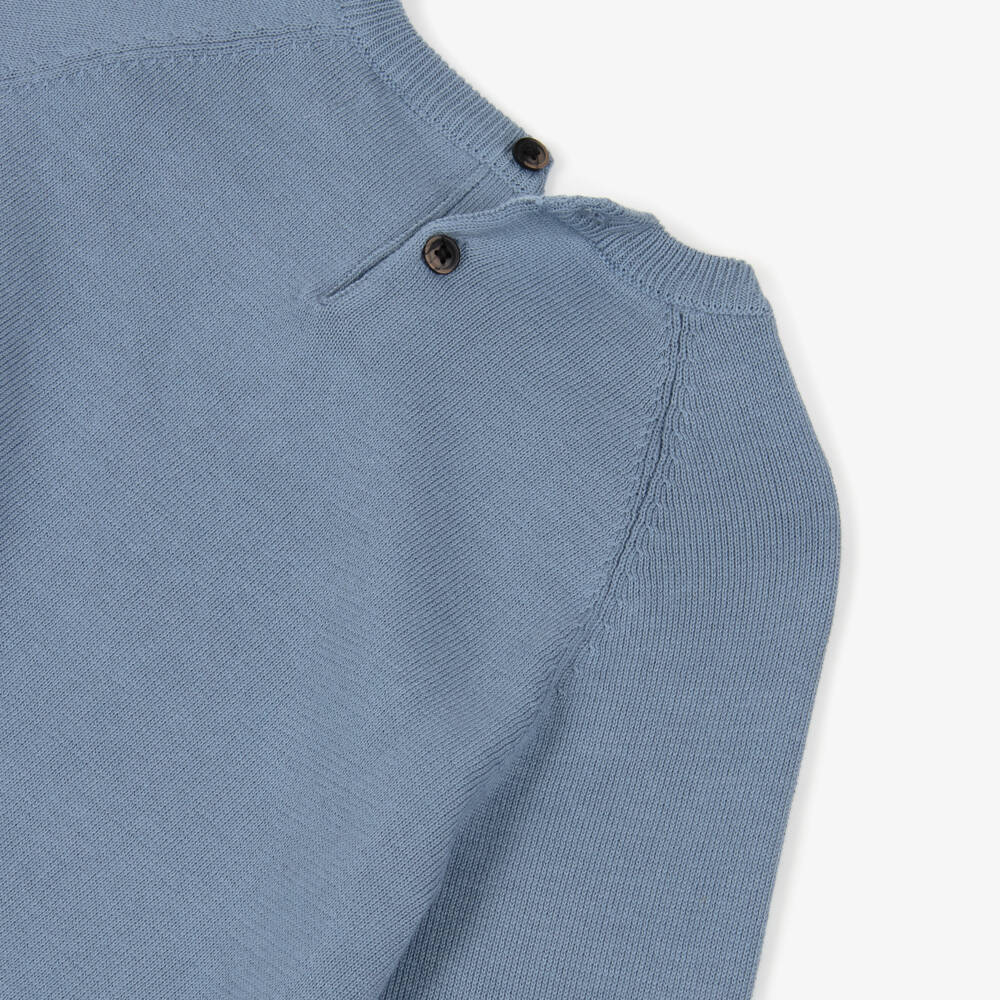 Mayoral-Boys Powder Blue Cotton Jumper | Childrensalon Outlet