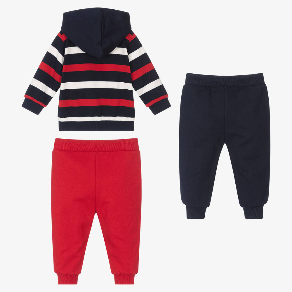 Mayoral-Красно-синий спортивный костюм из 3 предметов для мальчиков | Childrensalon Outlet