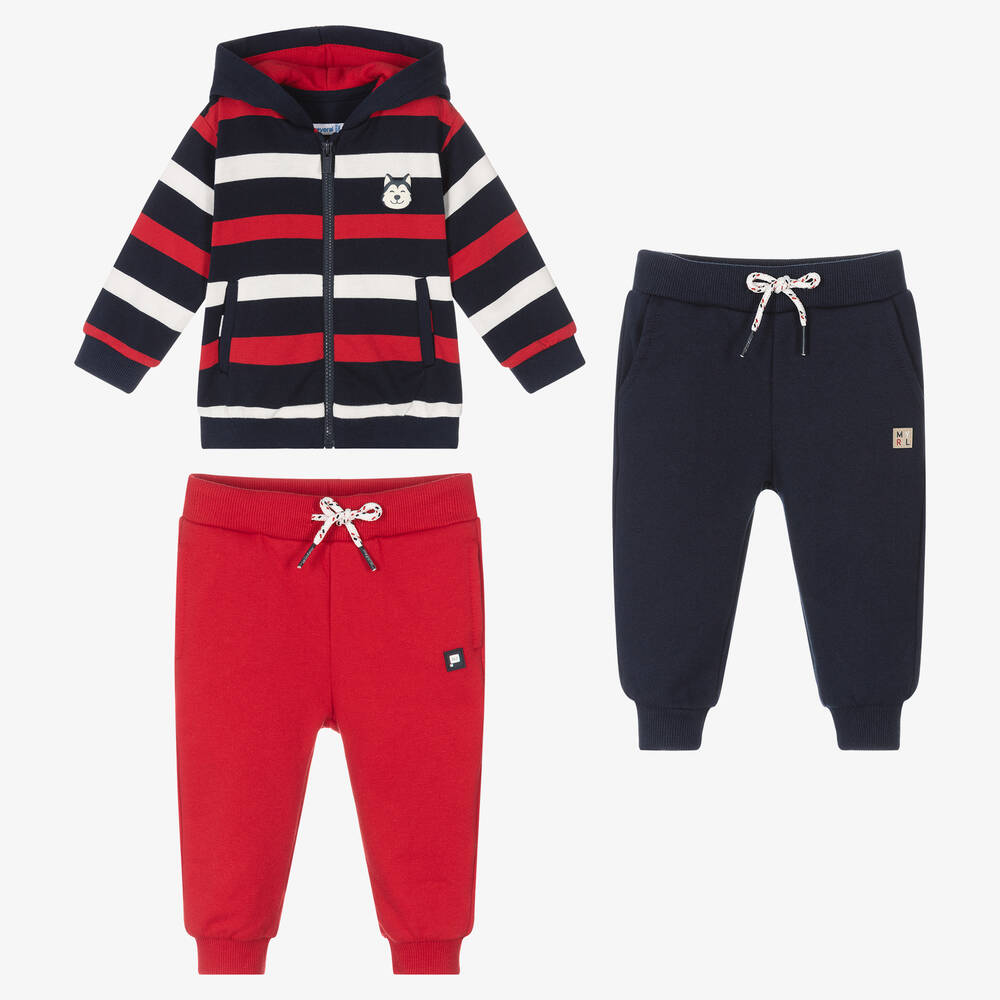 Mayoral - Boys Red 3 Piece Tracksuit | Childrensalon