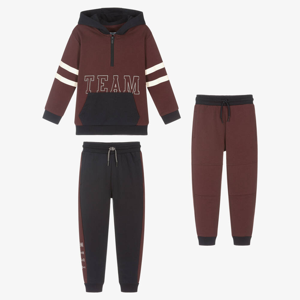 Mayoral - Boys Red & Blue 3 Piece Tracksuit | Childrensalon