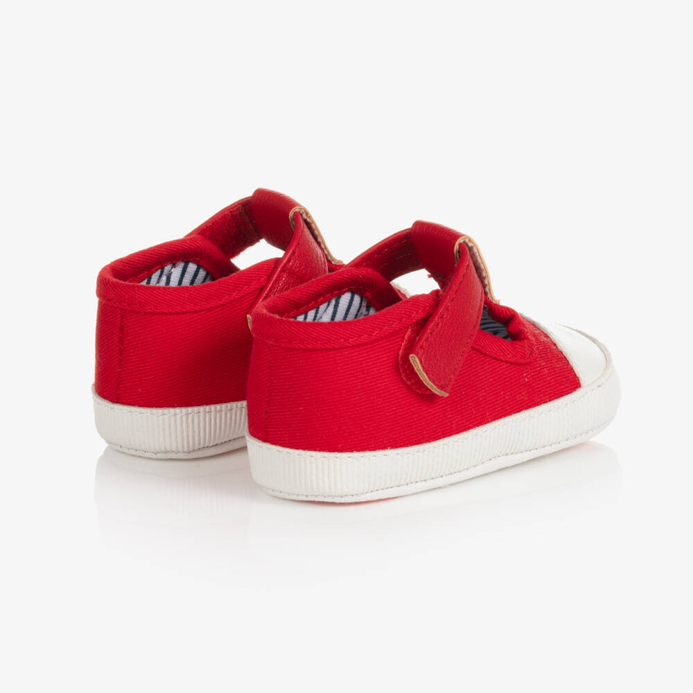 Mayoral-Boys Red Canvas First Steps | Childrensalon Outlet