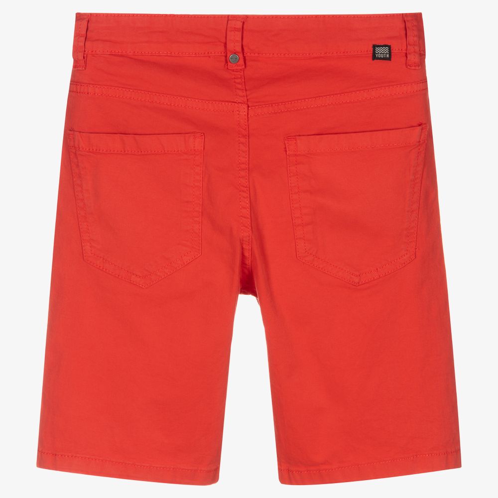 Mayoral Nukutavake Boys Red Chino Shorts Childrensalon Outlet
