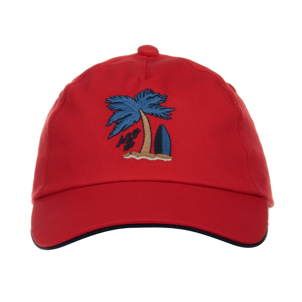 Mayoral-Boys Red Cotton Cap | Childrensalon Outlet