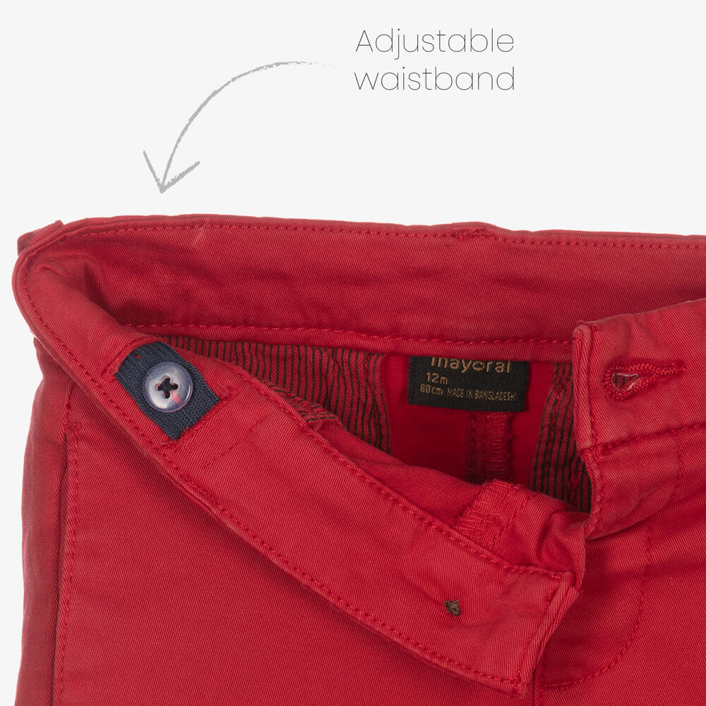 Mayoral-Красные хлопковые брюки чинос для мальчиков | Childrensalon Outlet