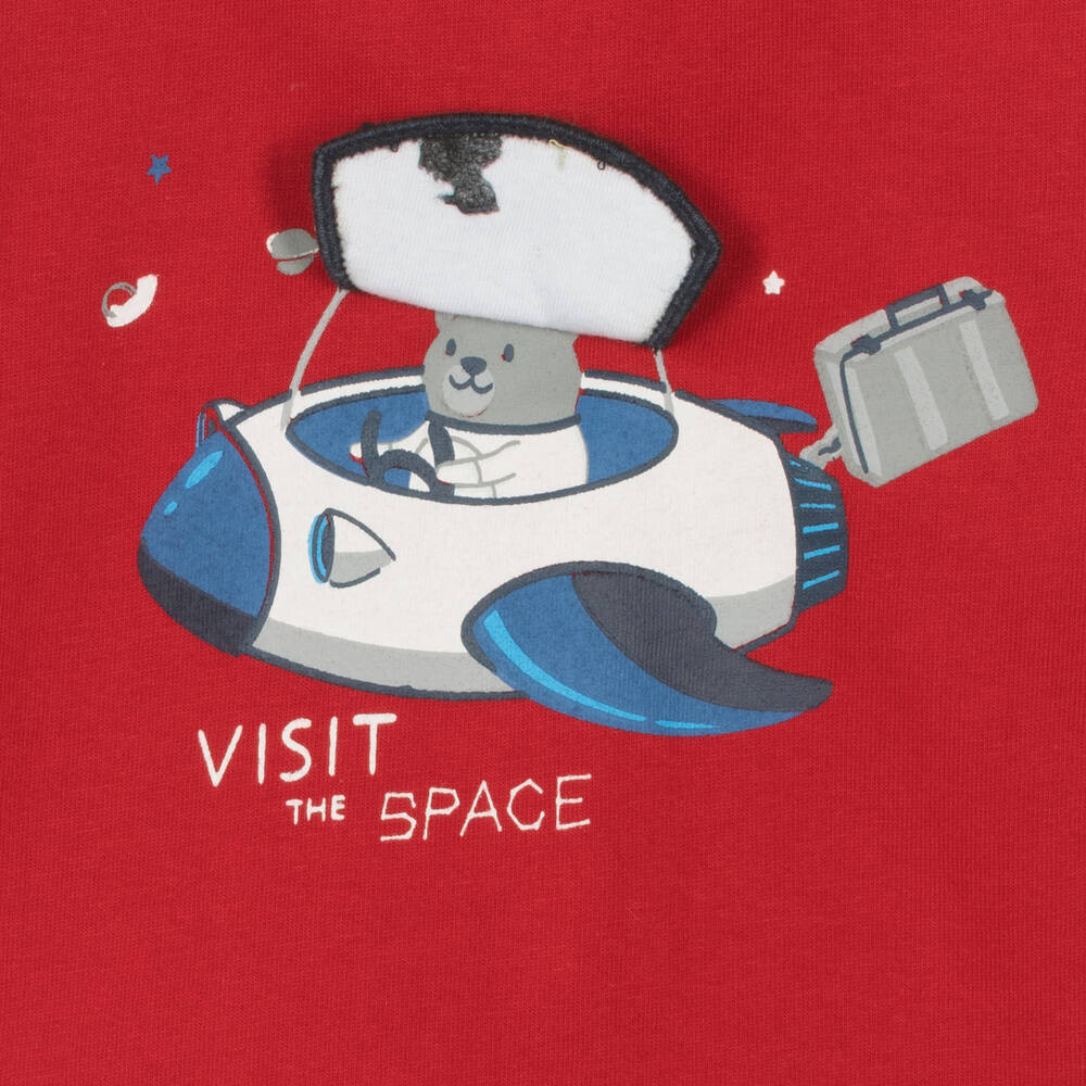 Mayoral-Boys Red Cotton Interactive Top | Childrensalon Outlet