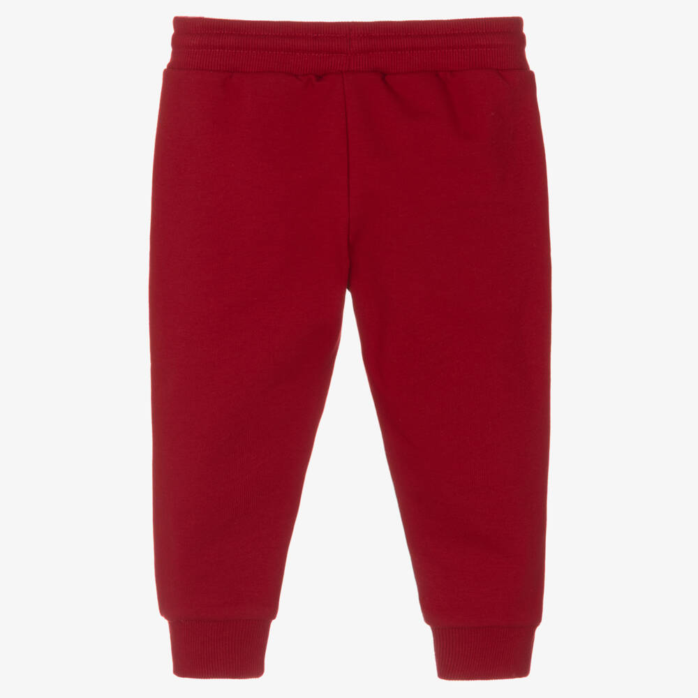 Mayoral-Boys Red Cotton Jersey Drawstring Joggers | Childrensalon Outlet