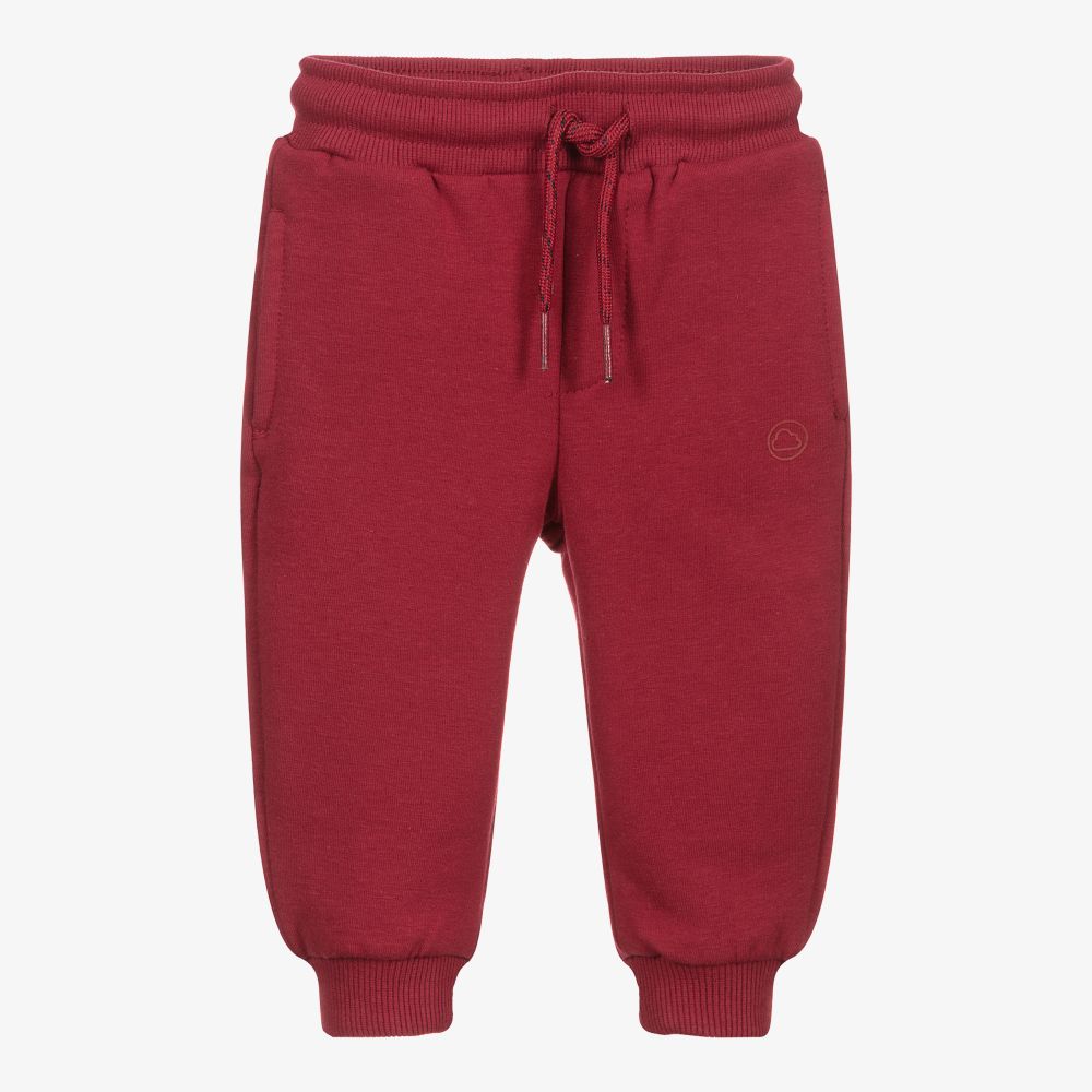 Mayoral - Boys Red Cotton Joggers | Childrensalon