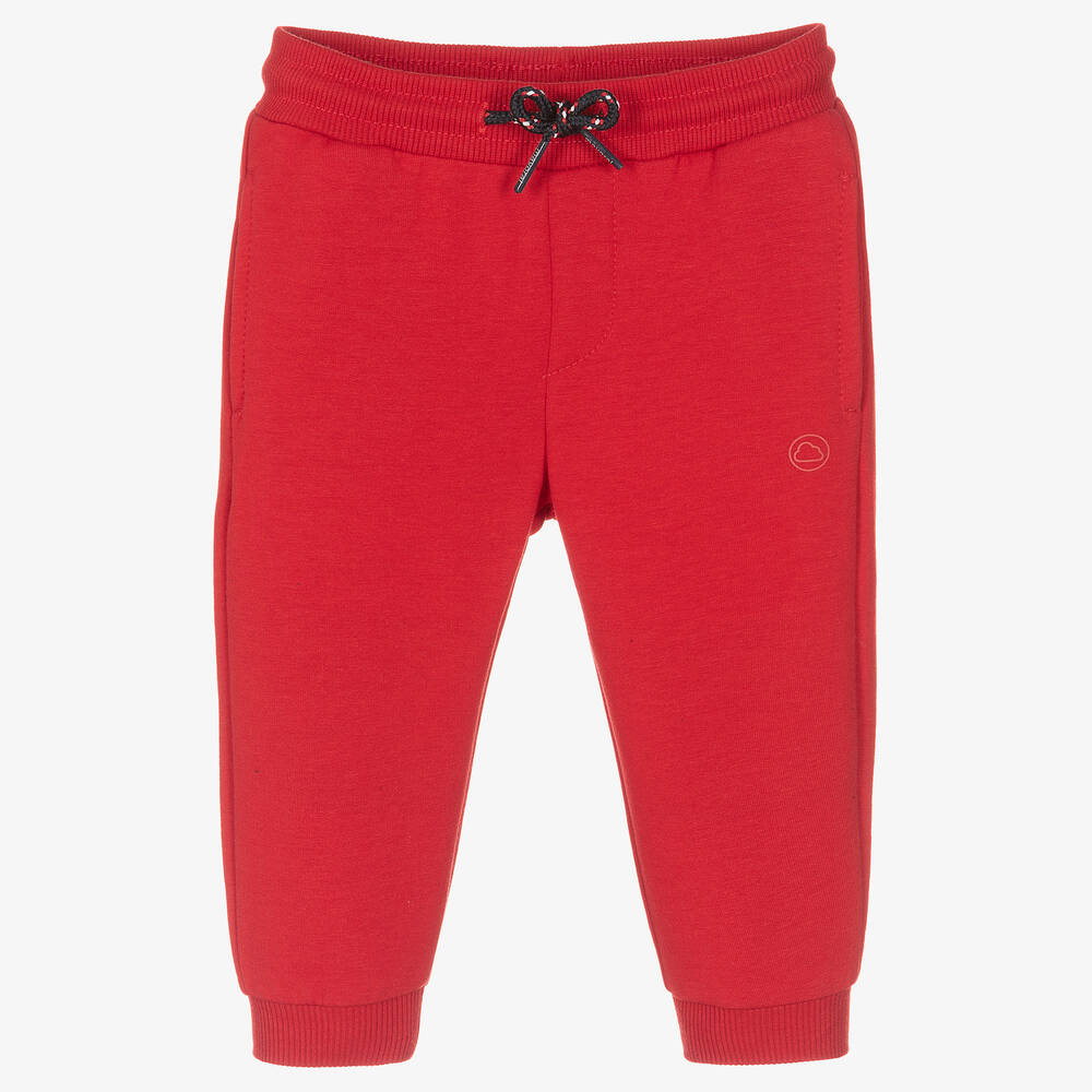 Mayoral - Boys Red Cotton Joggers | Childrensalon