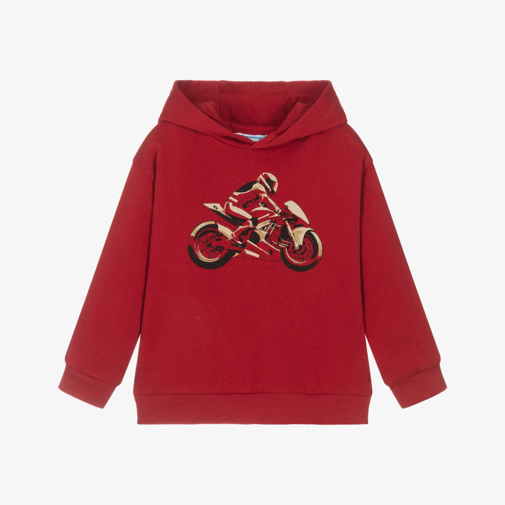 Mayoral-Худи байкерское из красного хлопка для мальчиков | Childrensalon Outlet