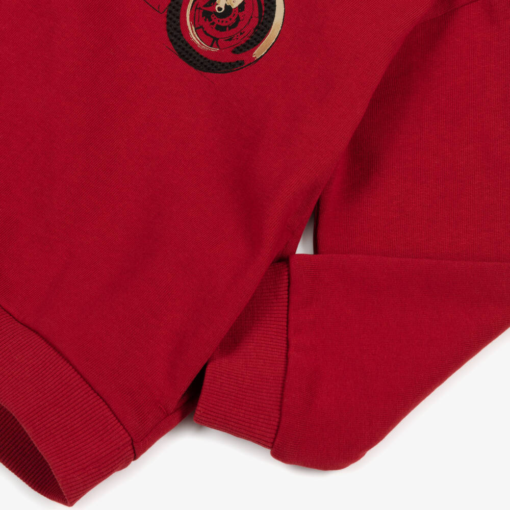 Mayoral-Худи байкерское из красного хлопка для мальчиков | Childrensalon Outlet