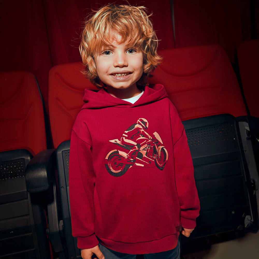 Mayoral-Худи байкерское из красного хлопка для мальчиков | Childrensalon Outlet