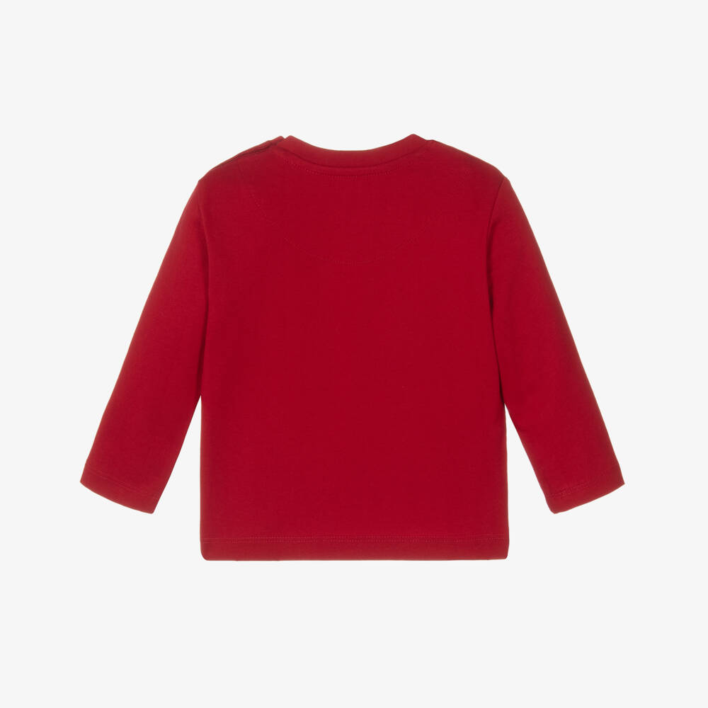 Mayoral-Boys Red Cotton Polar Bear Tee | Childrensalon Outlet