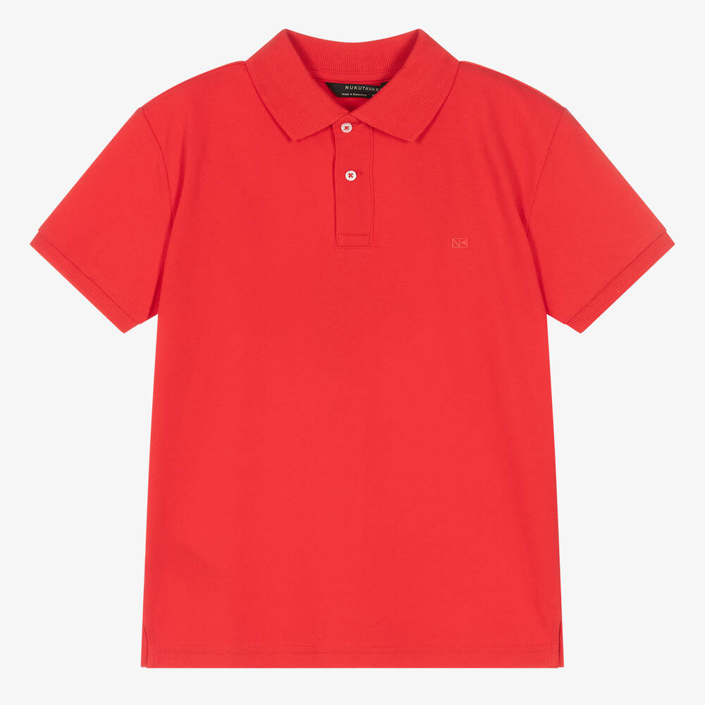 Mayoral - Boys Red Cotton Polo Shirt | Childrensalon