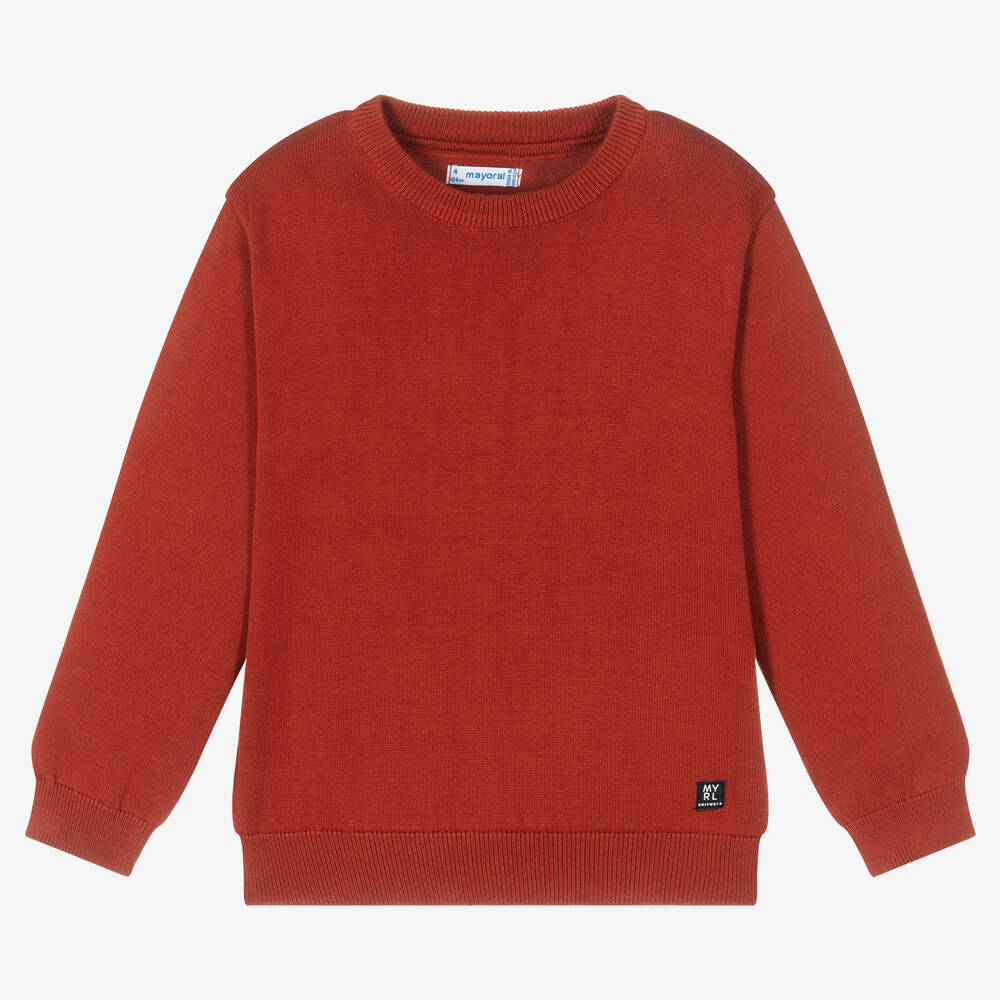 Mayoral - Boys Red Cotton Sweater | Childrensalon