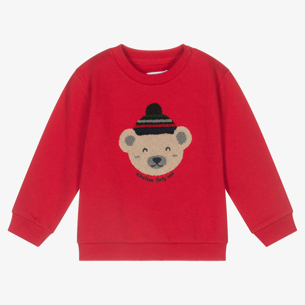 Mayoral - Sweat rouge en coton Garçon | Childrensalon