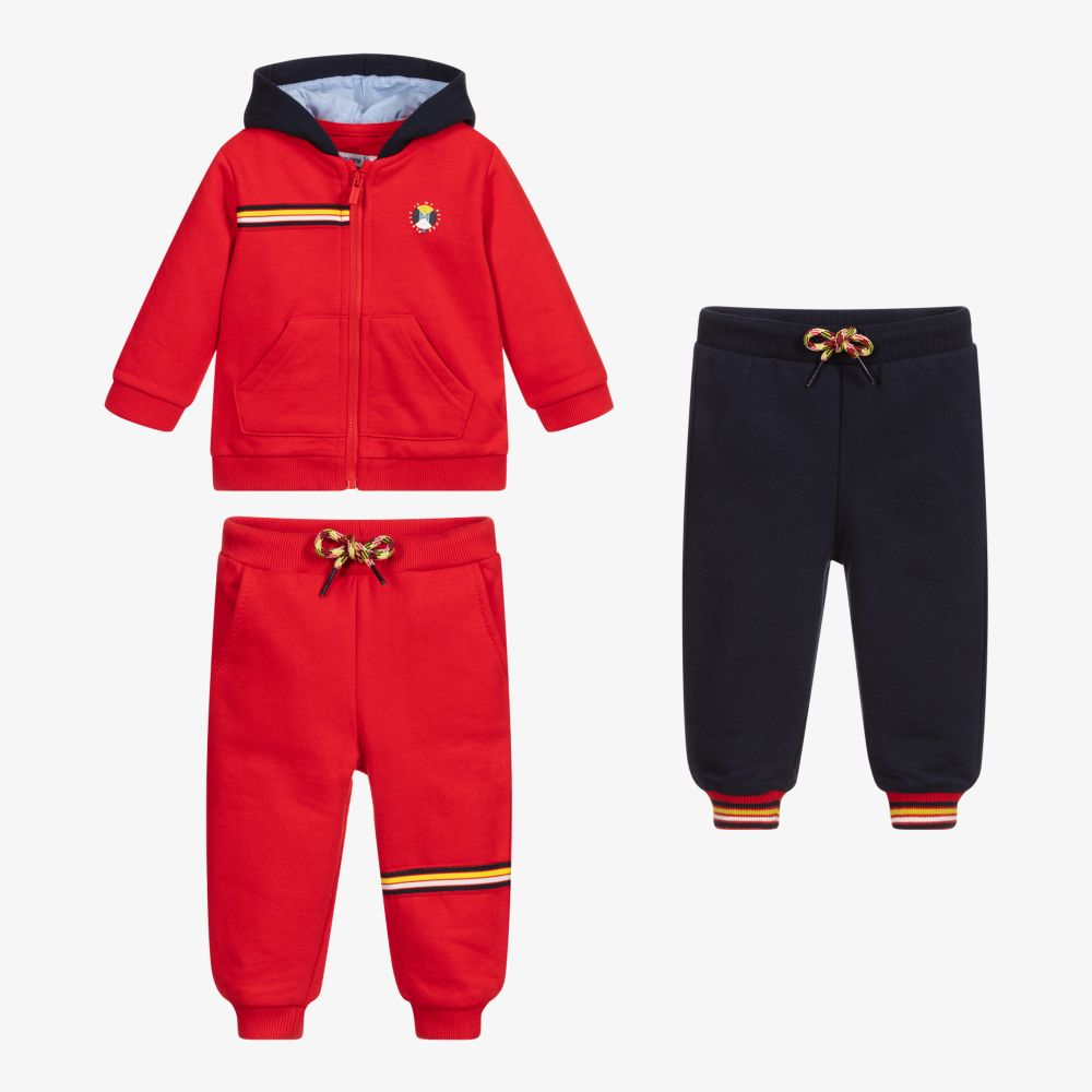 - Boys Red Cotton Tracksuit |