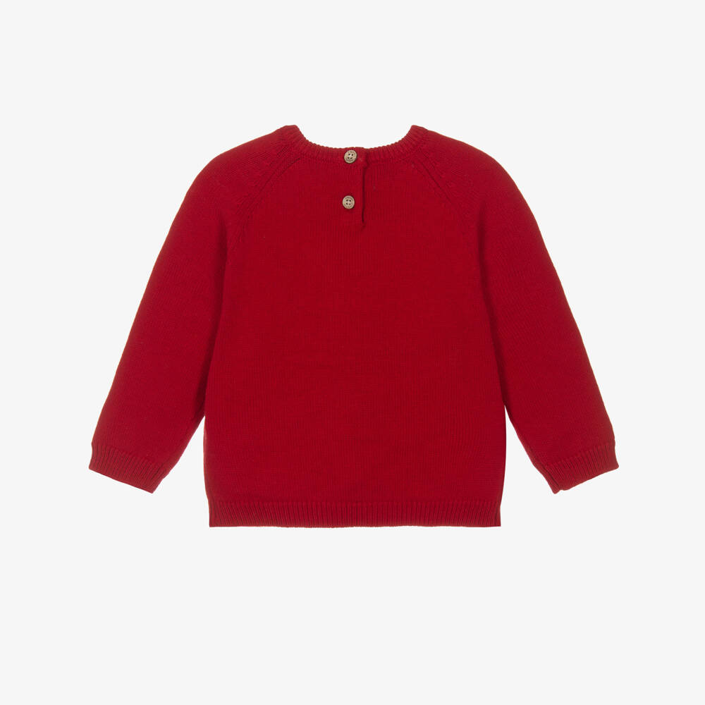 Mayoral-Boys Red Cotton & Wool Walrus Sweater | Childrensalon Outlet