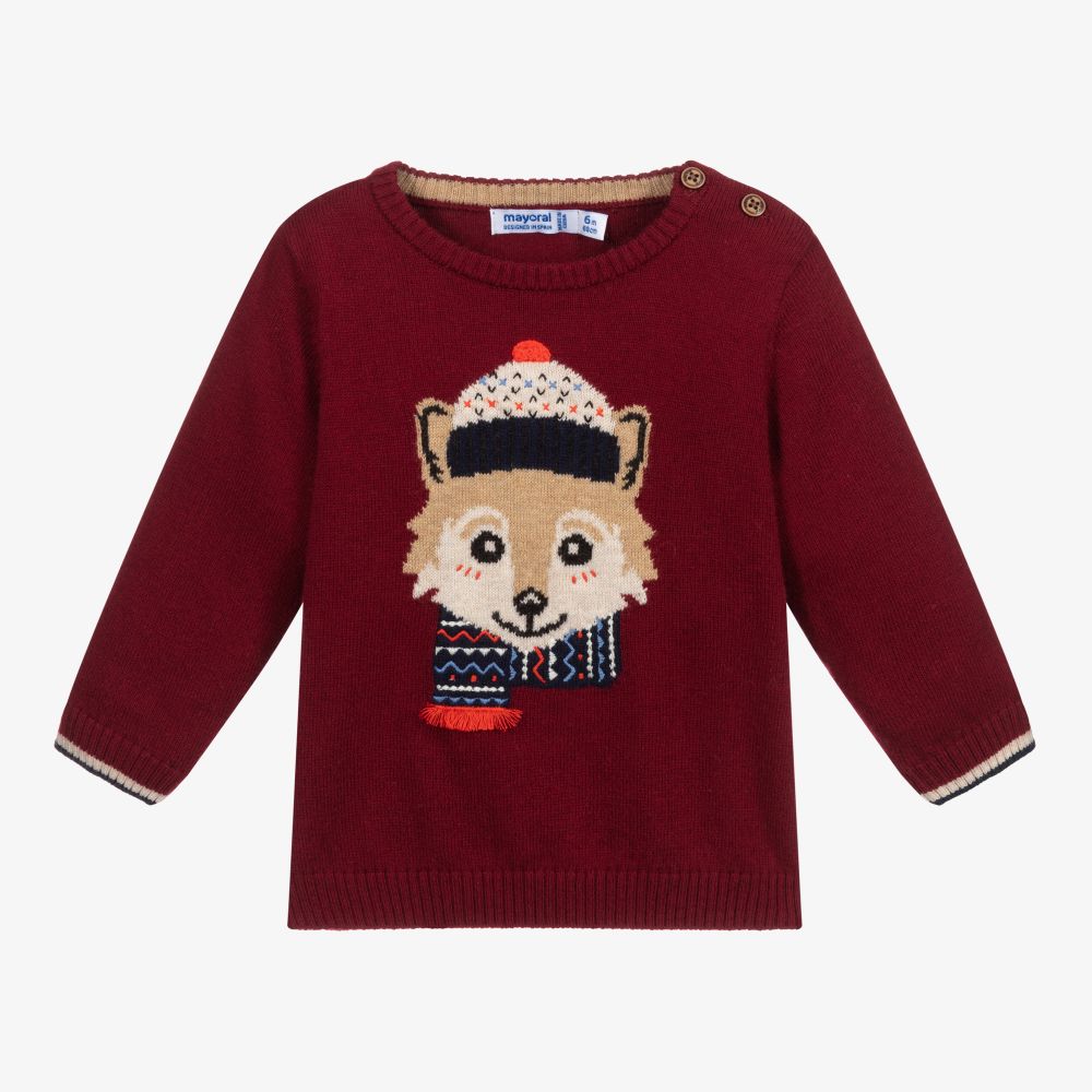 Mayoral - Pull rouge Renard Garçon | Childrensalon