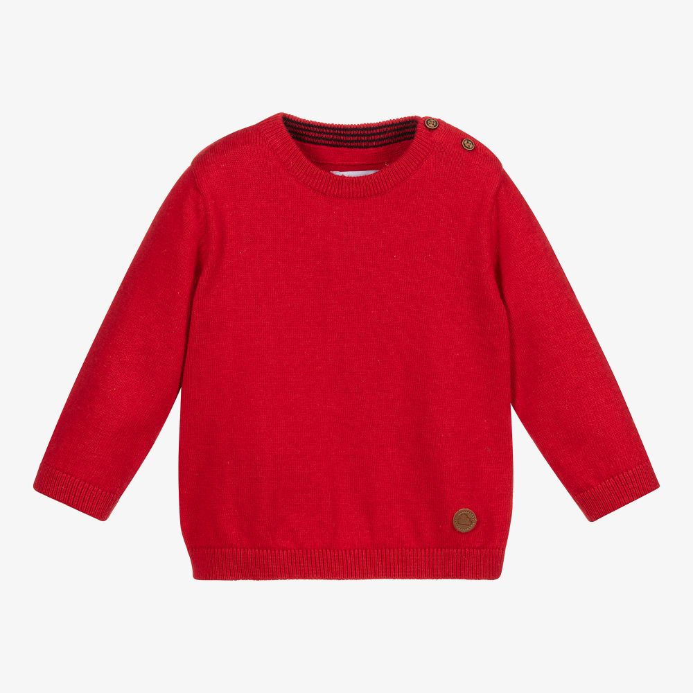 Mayoral - Boys Red Knitted Sweater | Childrensalon