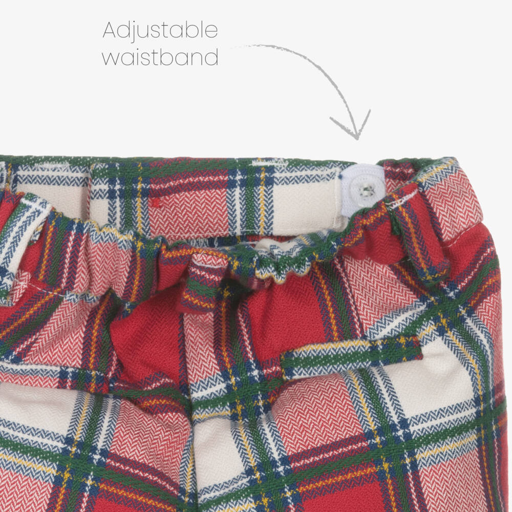 Mayoral Для новорожденных-Boys Red Plaid Cotton Outfit | Childrensalon Outlet