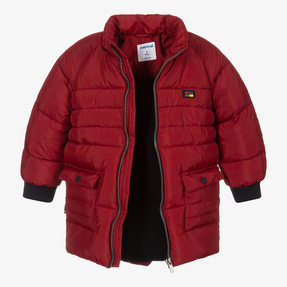 Mayoral-Boys Red Puffer Coat | Childrensalon Outlet