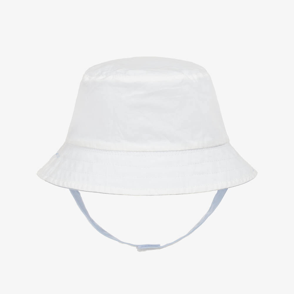 Mayoral Newborn-Boys Reversible Cotton Sky Hat | Childrensalon Outlet