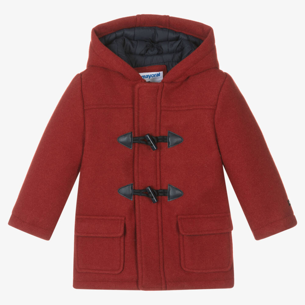 Mayoral-Boys Scarlet Toggle Hooded Coat | Childrensalon Outlet