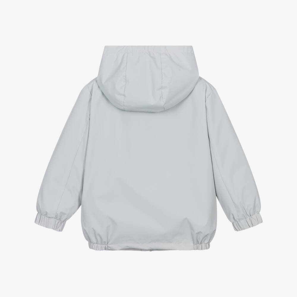 Mayoral-Boys Silky Grey Hooded Jacket | Childrensalon Outlet
