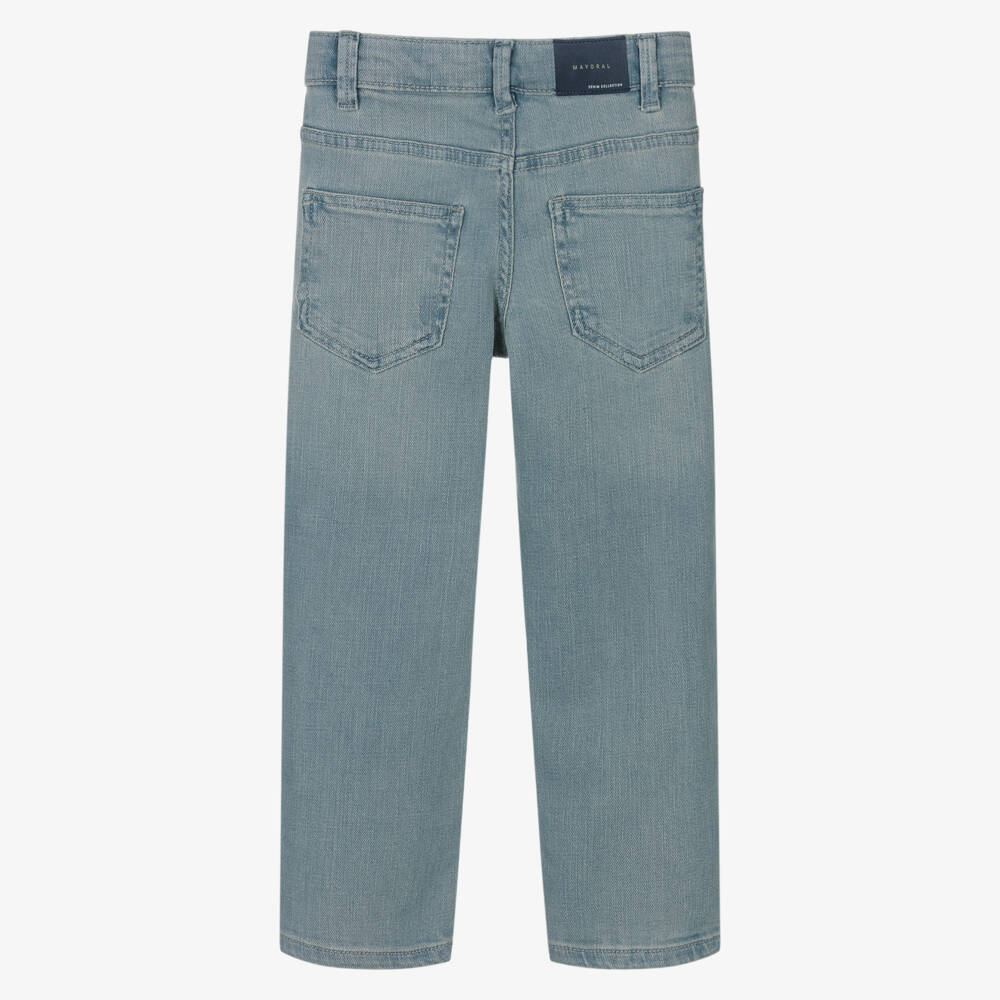 Mayoral-Boys Sky Blue Comfy Denim Pants | Childrensalon Outlet