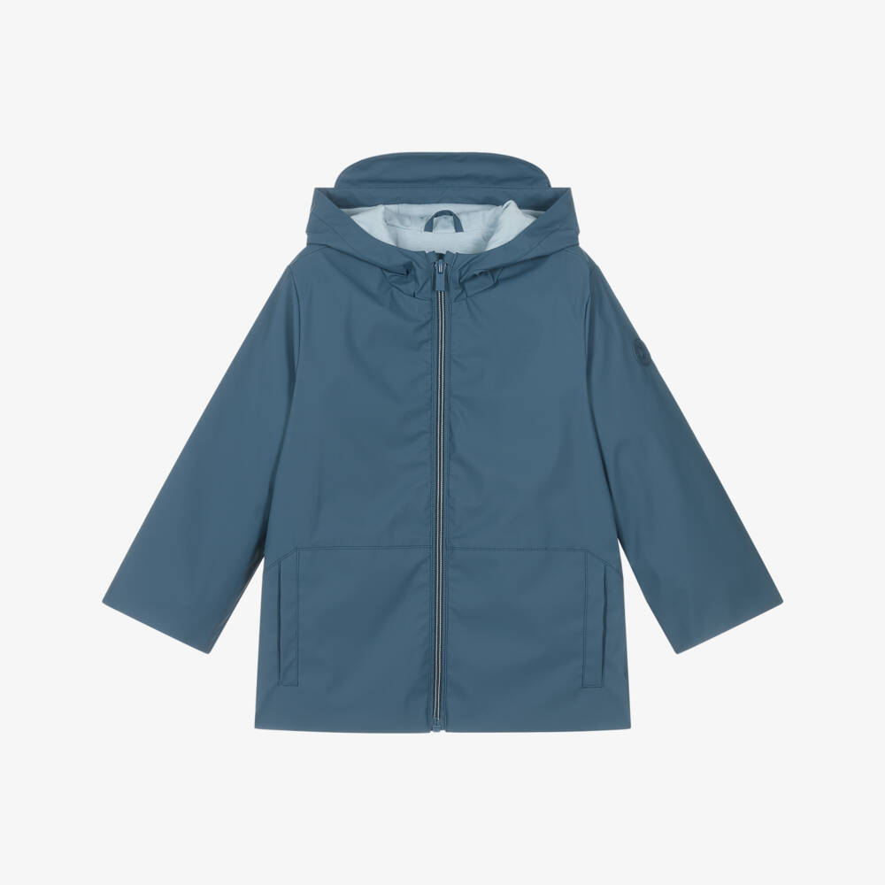 Mayoral-Boys Sky-Blue Hooded Waterproof Jacket | Childrensalon Outlet