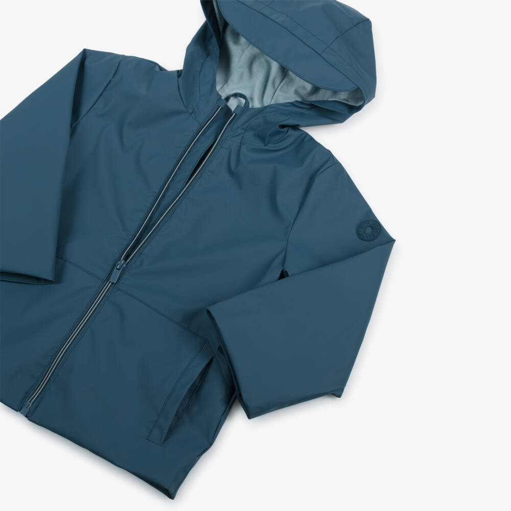 Mayoral-Boys Sky-Blue Hooded Waterproof Jacket | Childrensalon Outlet