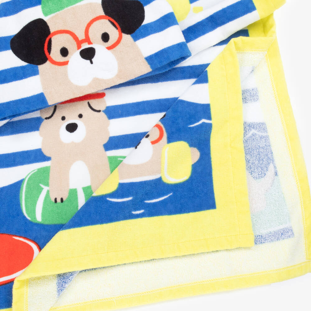 Mayoral Для новорожденных-Пончо с капюшоном в полоску небесно-голубого цвета для мальчиков | Childrensalon Outlet