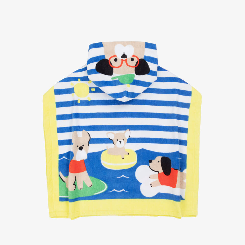 Mayoral Для новорожденных-Пончо с капюшоном в полоску небесно-голубого цвета для мальчиков | Childrensalon Outlet