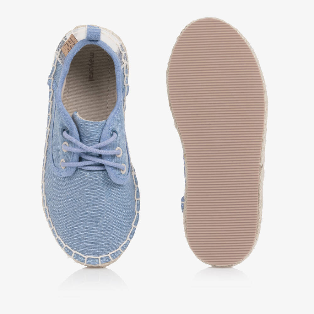 Mayoral-Boys Sky-Hue Lace-Up Canvas Shoes | Childrensalon Outlet