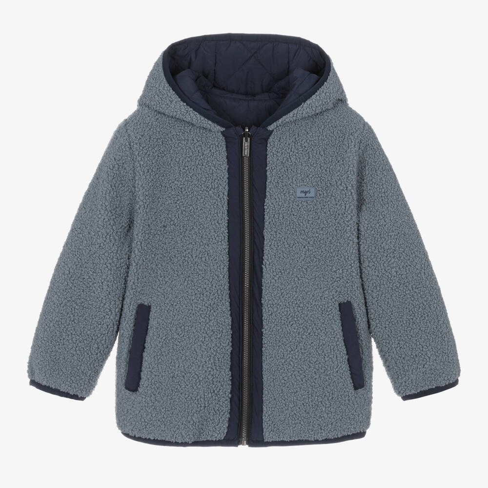 Mayoral-Boys Sky-Hued Double-Faced Jacket | Childrensalon Outlet