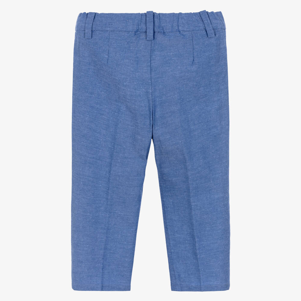 Mayoral-Boys Sky Linen Slacks | Childrensalon Outlet