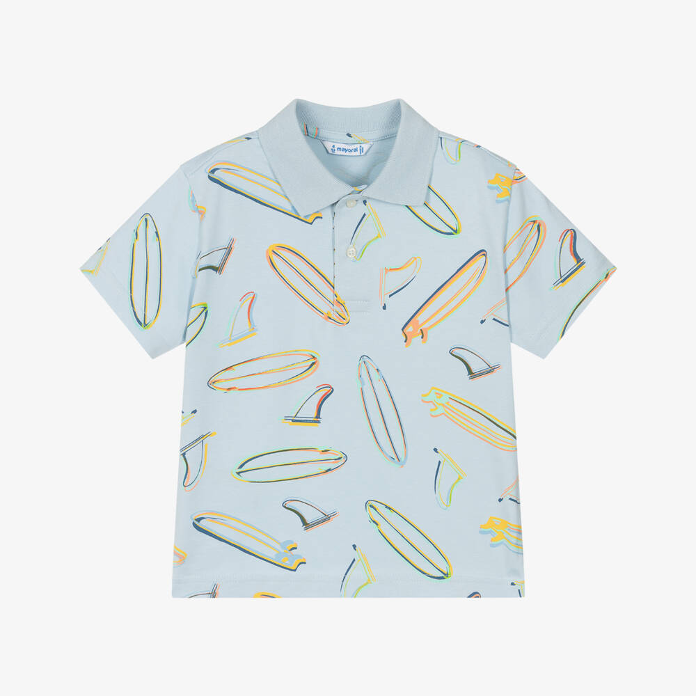 Mayoral-Boys Sky Surf Polo Top | Childrensalon Outlet