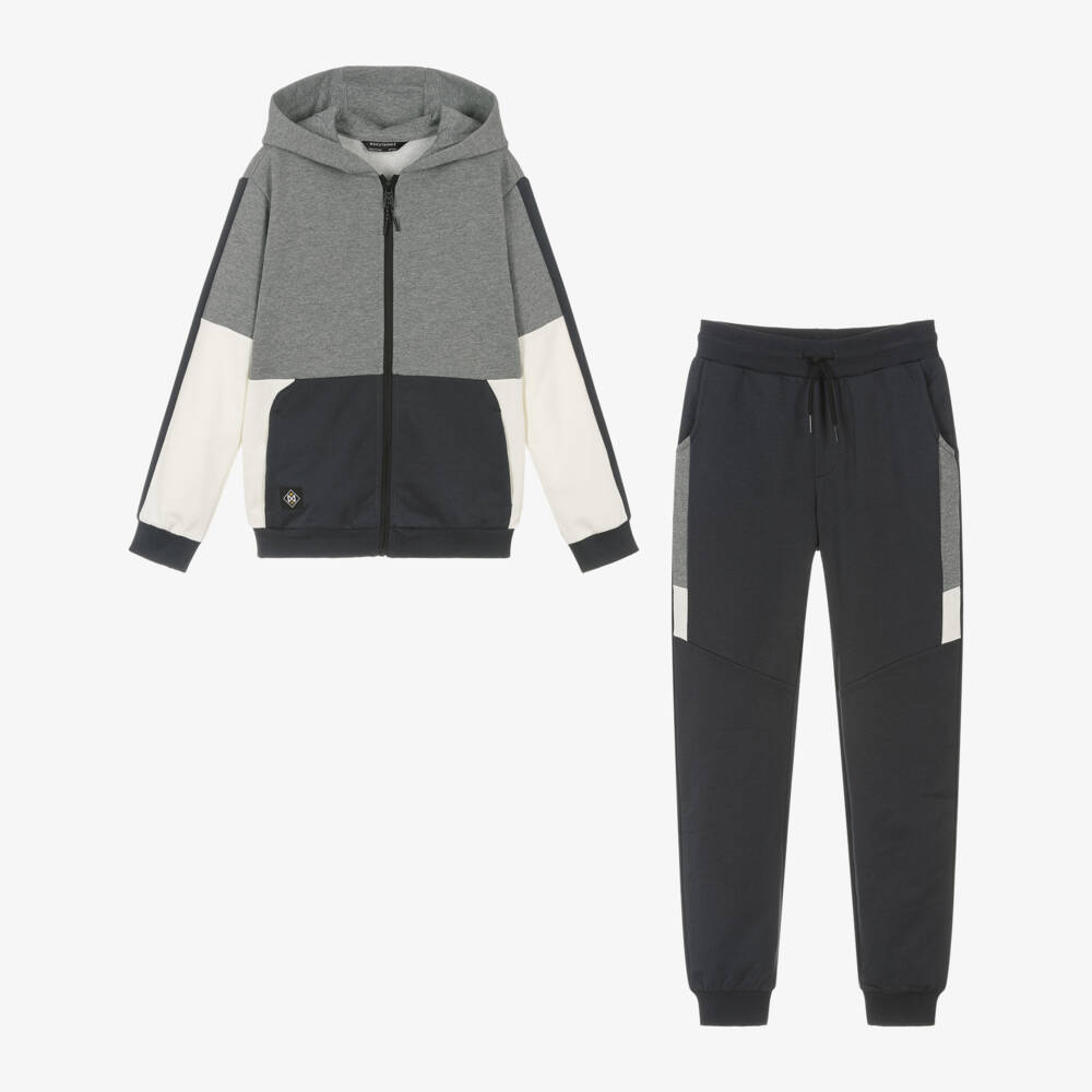 Mayoral Nukutavake-Boys Slate & Ash Jersey Ensemble | Childrensalon Outlet