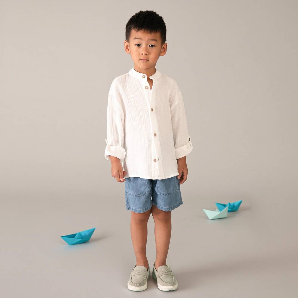 Mayoral-Boys Slate Slip-On Loafers | Childrensalon Outlet