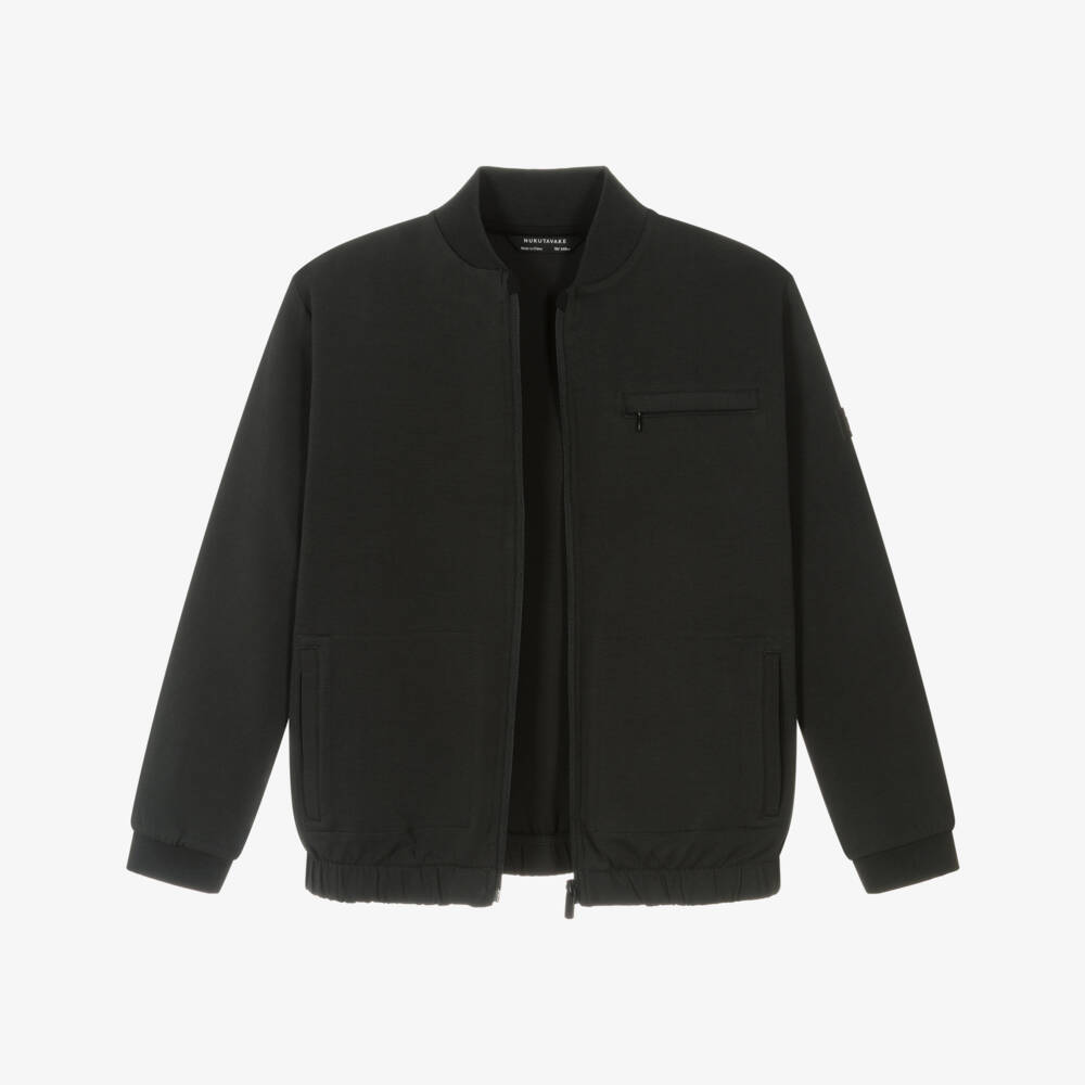 Mayoral Nukutavake-Boys Sleek Black Knit Jacket | Childrensalon Outlet