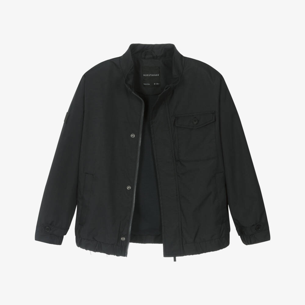 Mayoral Nukutavake-Boys Sleek Black Spring Jacket | Childrensalon Outlet