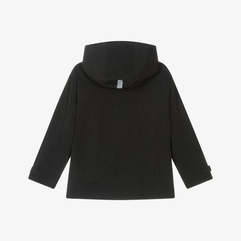 Mayoral Nukutavake-Boys Sleek Black Windproof Coat | Childrensalon Outlet