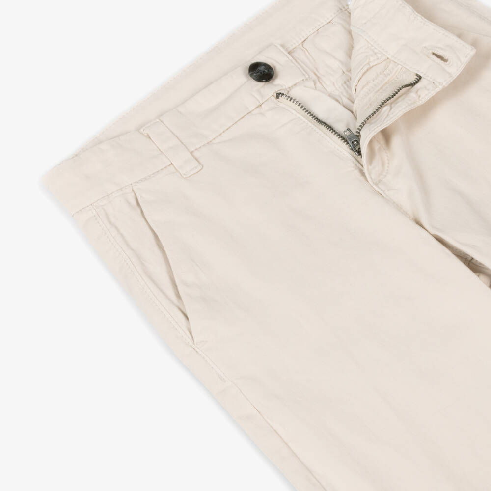 Mayoral Nukutavake-Boys Slim Beige Cotton Trousers | Childrensalon Outlet