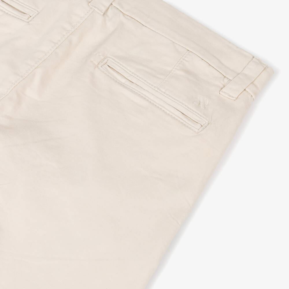 Mayoral Nukutavake-Boys Slim Beige Cotton Trousers | Childrensalon Outlet